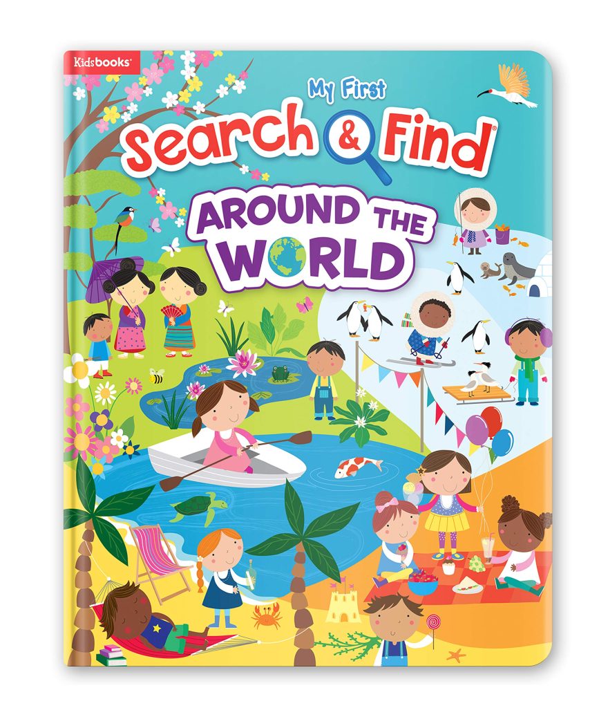 Book cover with illustrated characters and cultures.