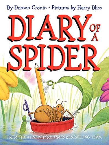 Book cover with spider writing. 13 Picture Books About Bugs