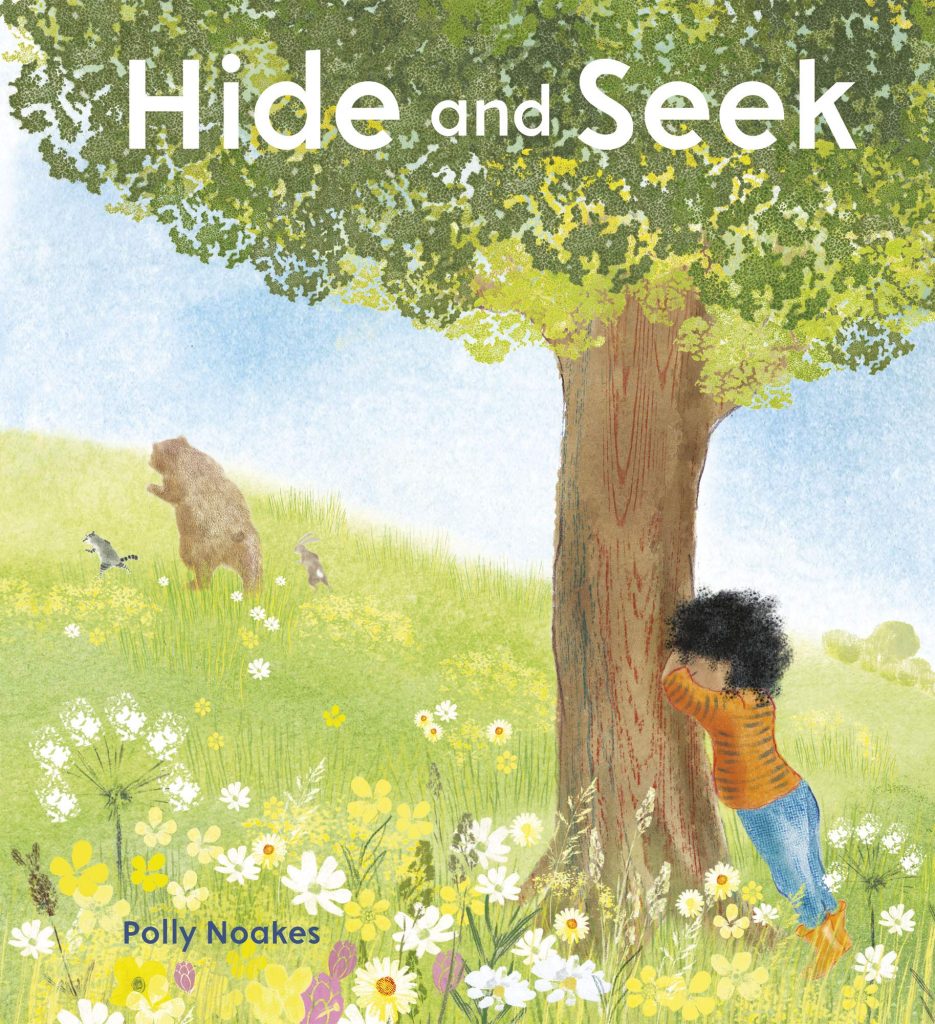 Book cover with girl hiding behind tree. The Best Seek-and-Find Books for Little Kids