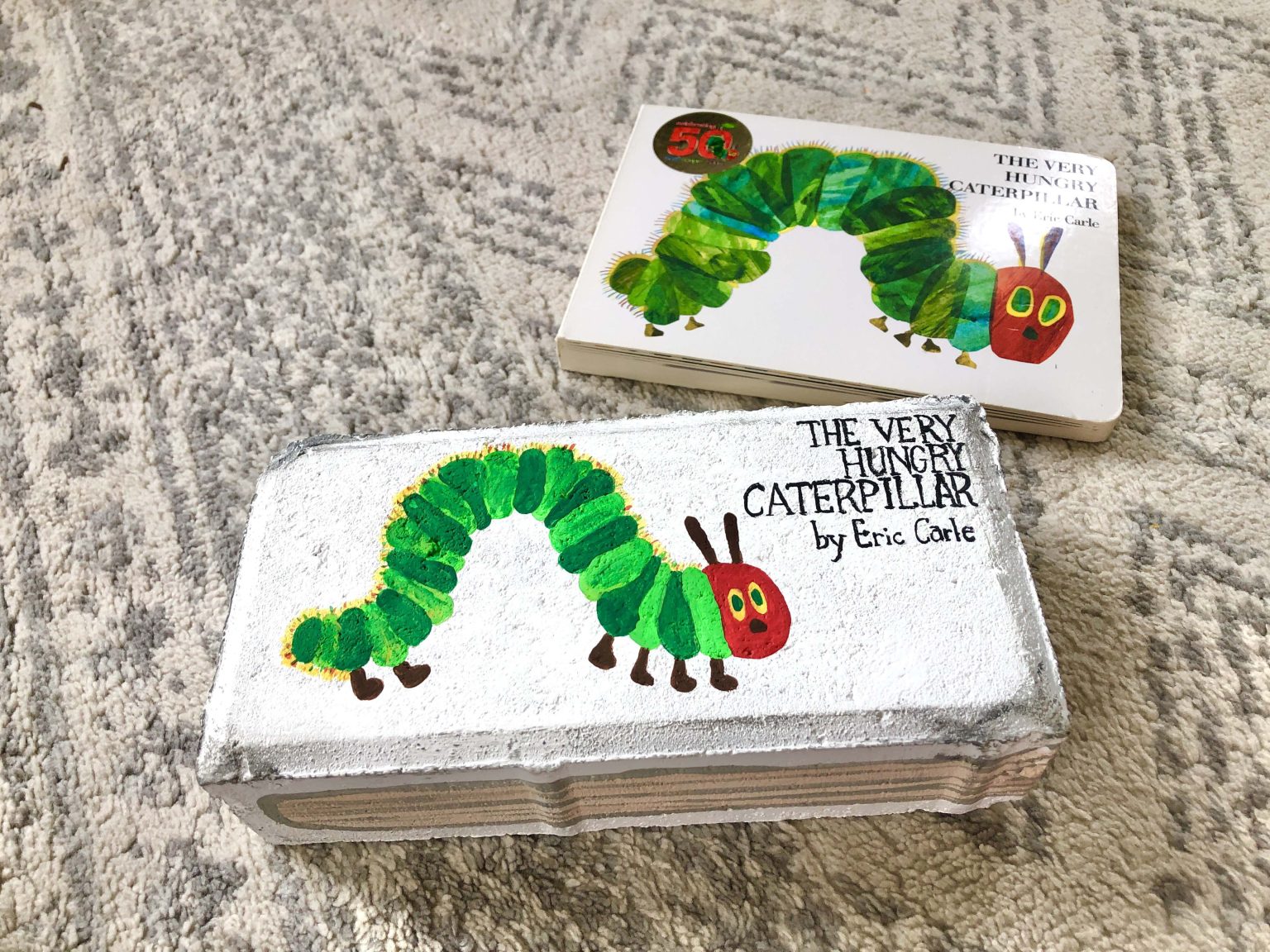 How To Paint Bricks to Look Like Books - The Picture Book Pages
