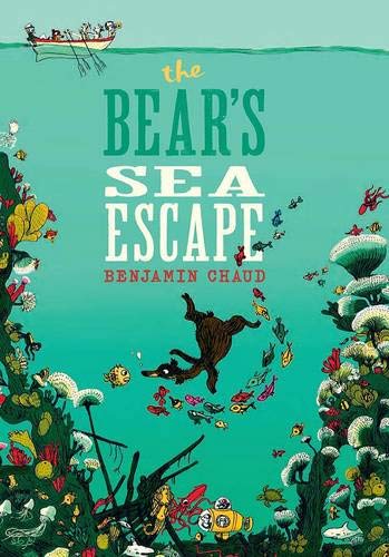 Book cover with bear diving in ocean.