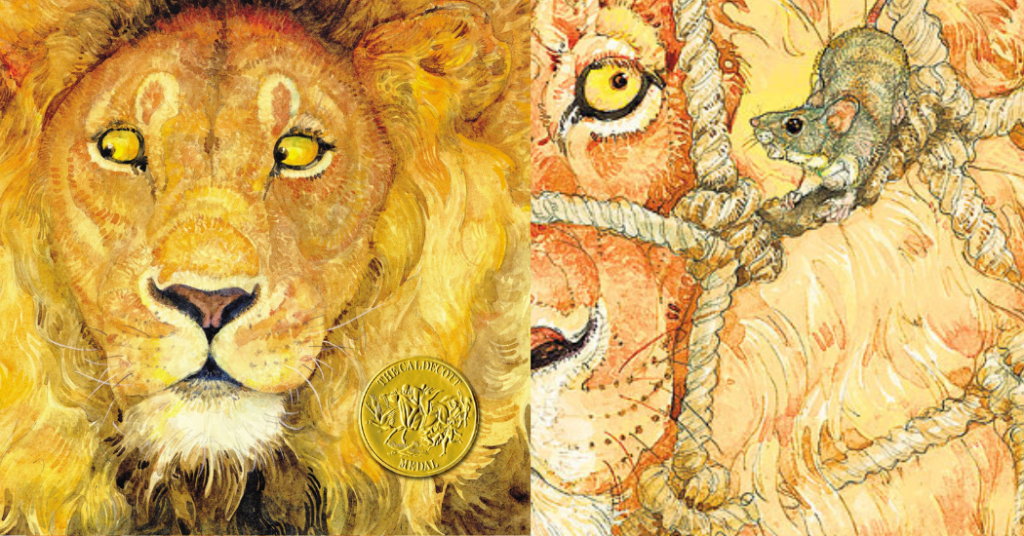 The Lion and the Mouse is an example of pencil illustration.