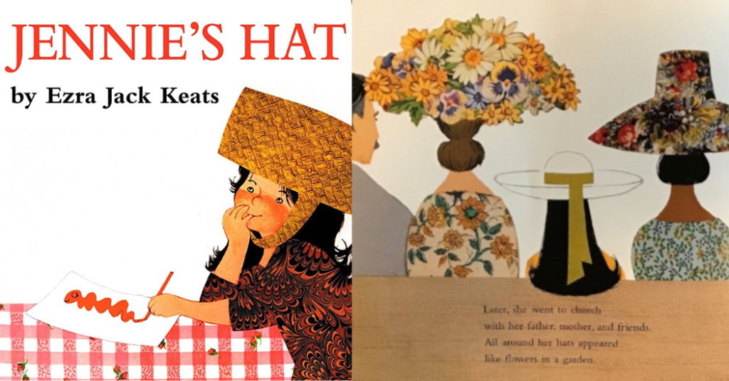 Jennie's Hat is a classic example of collage illustration.